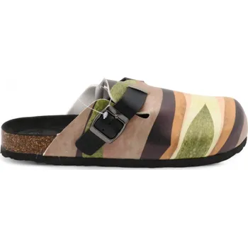 Dámské pantofle SAMLUX® Dámské korkové pantofle s plnou špičkou 9066 Barva: Khaki, Velikost: 37