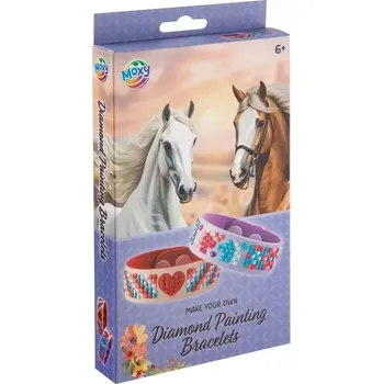 Diamantové malování moxy diamantové malování – sada na výrobu náramků horse collection (2 ks)