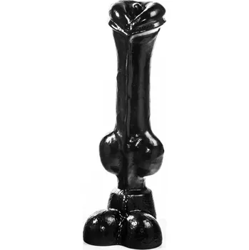 Dildo Animals Work Horse, černé vinylové dildo – kůň 35 x 4,8–8,3 cm