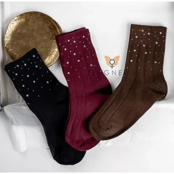 Dámské ponožky Dámské ponožky Shiny Bubbles - 35-40 / tmavě hnědá