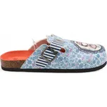 SAMLUX® Dámské korkové pantofle s plnou špičkou 9067 Barva: Blue, Velikost: 37