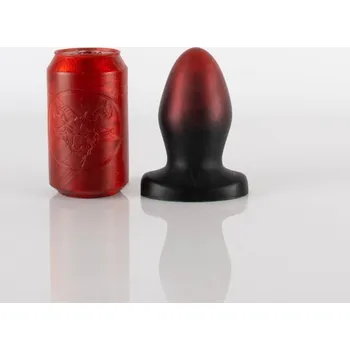 Anální kolík Twisted Beast Ted Demon Blood (Ombre) 7.5", prémiový silikonový anální kolík 12 x 4,2–5,8 cm