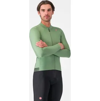 cyklistický dres CASTELLI pánský dres Espresso Thermal, green peper M