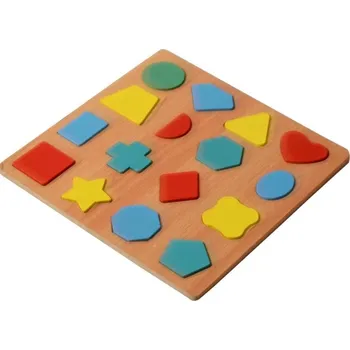 Dřevěná hračka Dřevěné puzzle pro děti - geometrické tvary