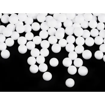 Polystyrenové kuličky Ø10; 12 mm - (Ø10 mm) bílá
