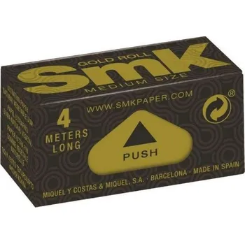 Rolovací papírky SMK gold z tenkého režného papíru, 4 m.