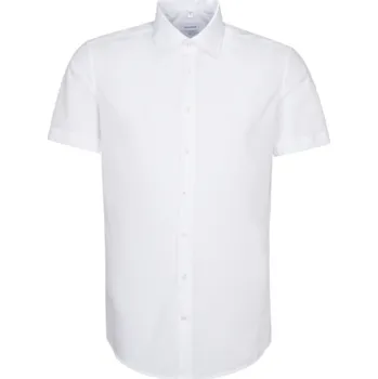 Pánská košile Seidensticker Košile Shirt Slim SSL, krátký rukáv COT786521020xe-anthracite 36 Antracitová