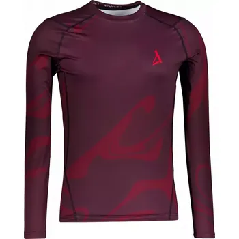 Pánské funkční kompresní tričko s dlouhým rukávem premium ALTISPORT VOJ/ALM072TR03 WINE-RED L