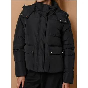 Sinsay - Rozepínací bunda s kapucí - černá - 615FH-99X - 615FH-99X-XXL