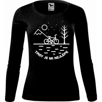 Dámské tričko DOBRÝ TRIKO Dámské bavlněné triko Tady je nejlépe Velikost: 3XL, Barva: Černá