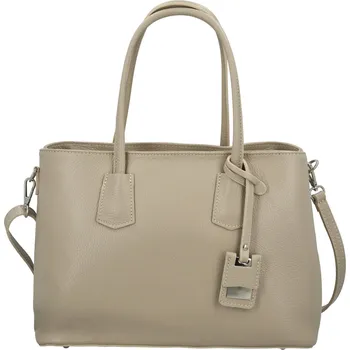 Kabelka Elegantní dámská kožená kabelka do ruky Selina, taupe