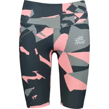 Dámské legíny nad kolena premium ALTISPORT VOJ/ALW080LEG02 ČERNÁ-LOSOSOVÁ L