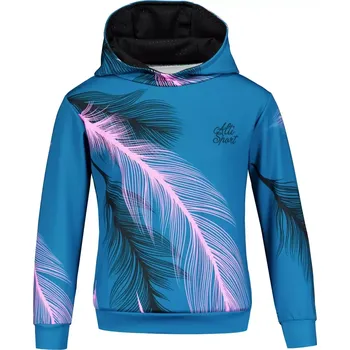 Chlapecká mikina Dětská funkční mikina premium ALTISPORT VOJ/ALK001MI01 PETROLEJOVÁ/SVĚTLE RŮŽOVÁ 110