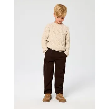 Sinsay - Kalhoty s příměsí viskózy - hnědá - 936EM-88X - 936EM-88X-128