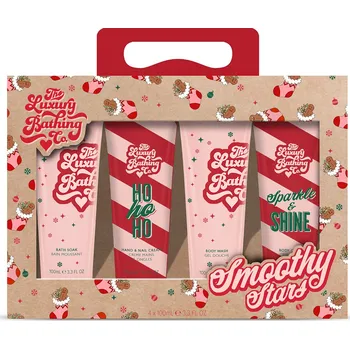 Kosmetická sada Grace Cole Candy Canes, Cocoa & Vanilla Swirl - sada s péčí o tělo a ruce, 4 ks dárková sada pečující kosmetiky pro celé tělo s vůní kakaa a sladké vanilky