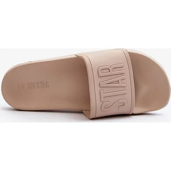 Dámské žabky Dámské pantofle Big Star Beige Velikost: 41