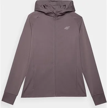 Dámské kraťasy Dámská sportovní rychleschnoucí rozepínací mikina s kapucí 4F - hnědá Velikost: S