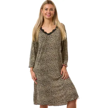 Dámská noční košile Dámská noční košile jemná 1D1728 hnědá 4xl
