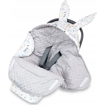 Zavinovačka Zavinovačka do autosedačky Amazinggirl vícebarevný s kapucí minky 87x80 cm