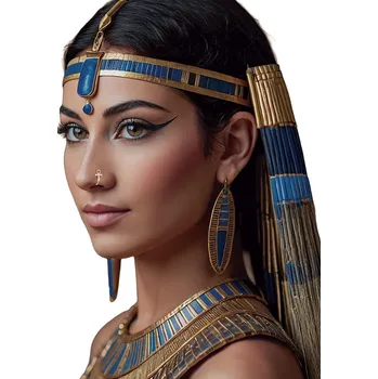 Karnevalový doplněk GuircaFalešný zlatý piercing Egypt - Eye of Horus