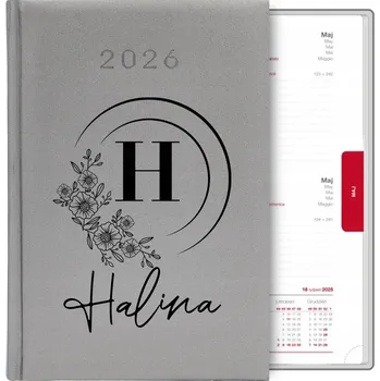 Kalendář Knižní kalendář 2026 A5 FunnyCase stříbrný