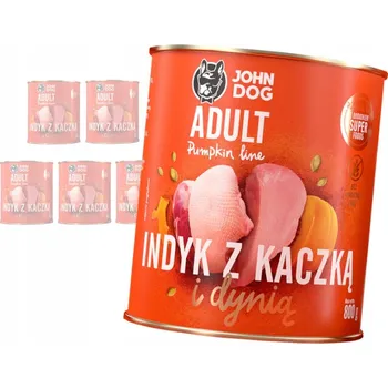 Krmivo pro psa John Dog mokré krmivo krůta a kachnou a dýní 6x800g