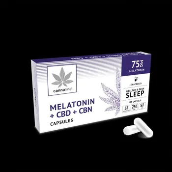 CBD Objevte kapsle od Cannaline s 5 mg melatoninu, 25 mg CBD a 5 mg CBN!