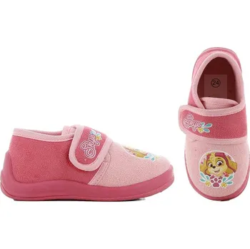 Dívčí bačkory Papuče Papuče Domácí tenisky do školky na suchý zip Tlapková patrola Skye vel. 27