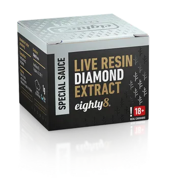 Doplněk stravy Diamond CBD extrakt od společnosti Eighty8 až 92 % CBD.