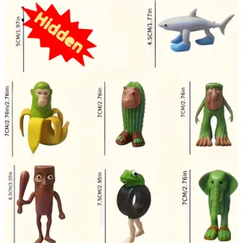 Bizarní sběratelské figurky – Surrealistická kolekce Brainrot druh: Sloní Muž: Elegantní zelený slon, který se rozhodl, že bude chodit po dvou. (Výška: 7 cm)