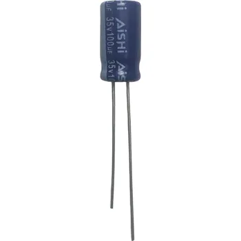 Kondenzátor Elektrolytický kondenzátor AISHI 100uF/35V 6.3x12mm 20%