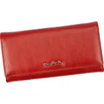 Červená dámská kožená peněženka s mincovníkem na sponu Pierre Cardin