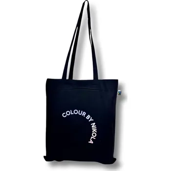 Barva na vlasy Colour by Nikola Plátěná černá taška na nákupy