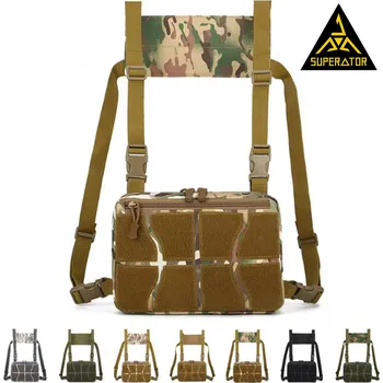 Ledvinka YAKEDA hrudní brašna EDC – voděodolná chest-rig taška s Velcro panelem, na mobil/peněženku/klíče (více barev) Barva: Multicam CP | skladem v ČR | rychlé odeslání | materiál Nylon | tiché zipy |