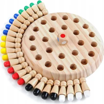 Dřevěná hračka Logická pexeso hra Memory pro děti – přiřazuj barvy, dřevěná