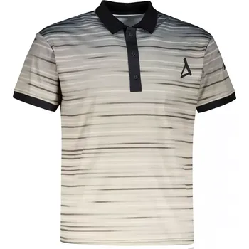 Pánské tričko Pánské funkční triko s límečkem premium ALTISPORT VOJ/ALM031TR05 ČERNÁ/HNĚDÁ 4XL