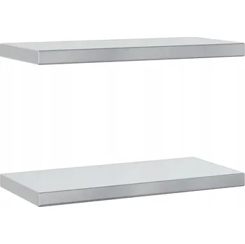 police Nástěnná police ocelová 50x23,5x3 cm stříbrná