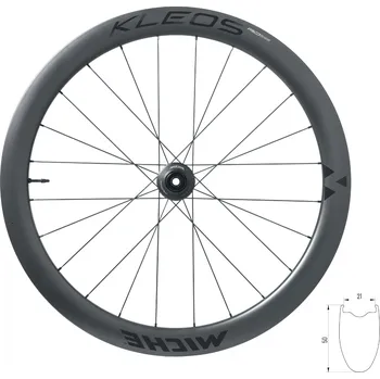 Zapletené kolo zapletená kola silniční MICHE KLEOS RD 50 DISC plášťová Varianta: materiál ráfku: karbon, použití: Přední a zadní, rozměr: 700C, typ brzdy: disková, typ ráfku: pláštový, určení: silniční