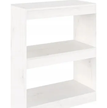 Knihovna Bílý borovicový regál 60x30x71,5 cm - univerzální, pevný, stabilní