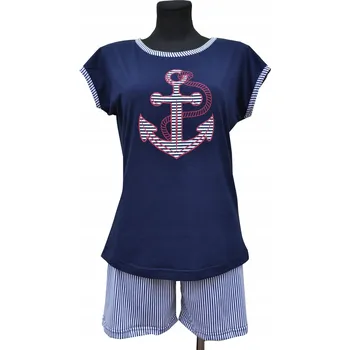 Dámské noční prádlo PYŽAMO BAVLNA KRÁTKÝ RUKÁV STŘIH KIMONO KOTVA VEL. 164 M SUTEX