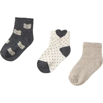 MAYORAL dětské ponožky 3ks béžová, šedá EU18-19, vel. 80 cm
