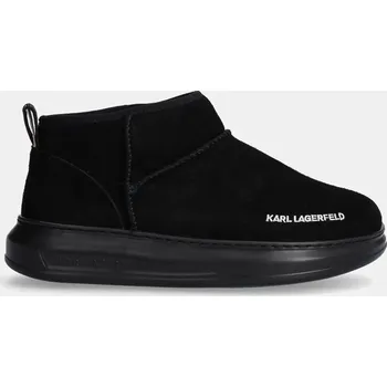 Dívčí sněhule Semišové sněhule Karl Lagerfeld KAPRI KOSI černá barva, KL44522 KL44522.500 99X, EUR 38