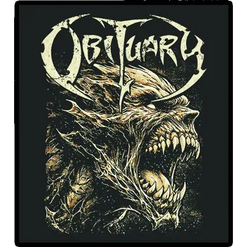 Nášivka nášivka na záda, zádovka Obituary - monster logo