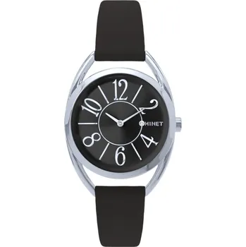 Hodinky MINET Černo-stříbrné dámské hodinky s čísly ICON BLACK MWL5246