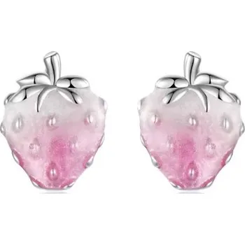 Náušnice Stříbrné náušnice stříbro 925 jahoda jahody ze stříbra