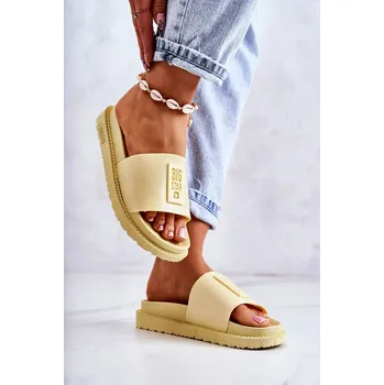 Dámské žabky Dámské pantofle Big Star - žluté Velikost: 41