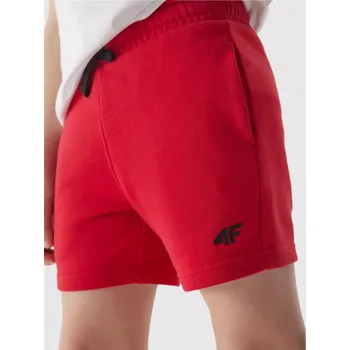 Chlapecké kraťasy Chlapecké teplákové šortky 4F - červené Velikost: 146