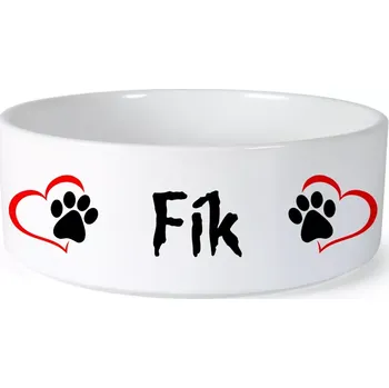 Miska pro psa Miska pro psa se jménem Fík (Keramická miska na krmivo pro psy)