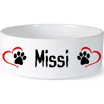 Miska pro psa Miska pro psa se jménem Missi (Keramická miska na krmivo pro psy)