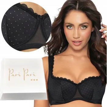 Podprsenka Paripari podprsenka bardotka, balkonetka černá velikost 85C